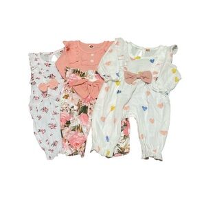NWT Baby Rompers Trio 6-12 Months W67